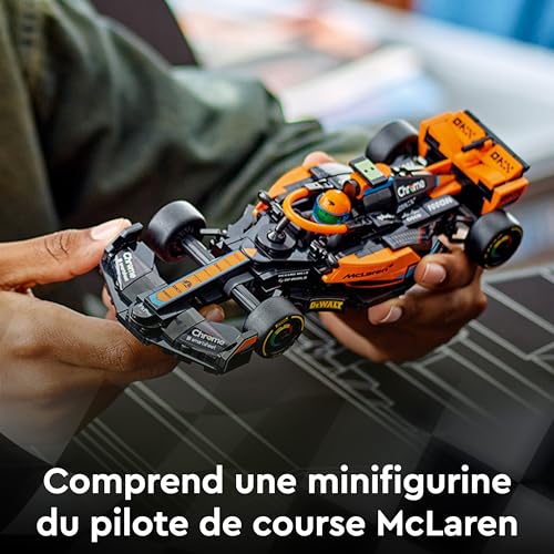 LEGO Speed Champions La Voiture de Course de Formule 1 McLaren 2023, Véhicule Jouet pour Enfants dès 9 Ans Qui Aiment Le Jeu en Autonomie, Set de Construction, Décoration Chambre, Idée Cadeau 76919