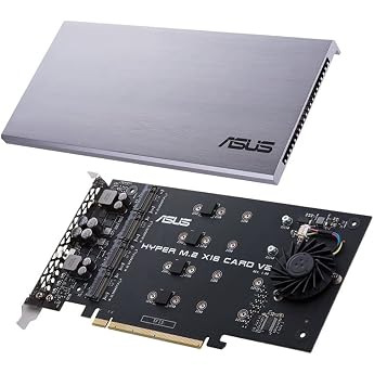 Asus Hyper M.2 x16 Card V2 Connect 4 x PCIe 3.0 M.2 SSDs through the PCIe x8 or x16 slot