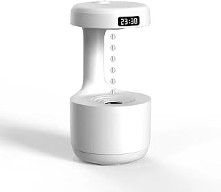 FYDTOP - Humidificador USB antigravedad con forma de gota de agua, 800 ml, humidificador de aire con 8 horas de trabajo, pantalla digital inteligente LED, doble protección contra cortes de energía
