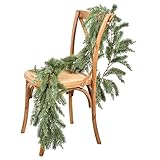 DearHouse Pine Christmas Garland,6Ft WinterArtificial Greenery Garland for Holiday Season Mantel Fireplace Table Runner Centerpiece Decor