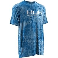 Algopix Similar Product 12 - HUK Mens Solid Short Sleeve Shirt