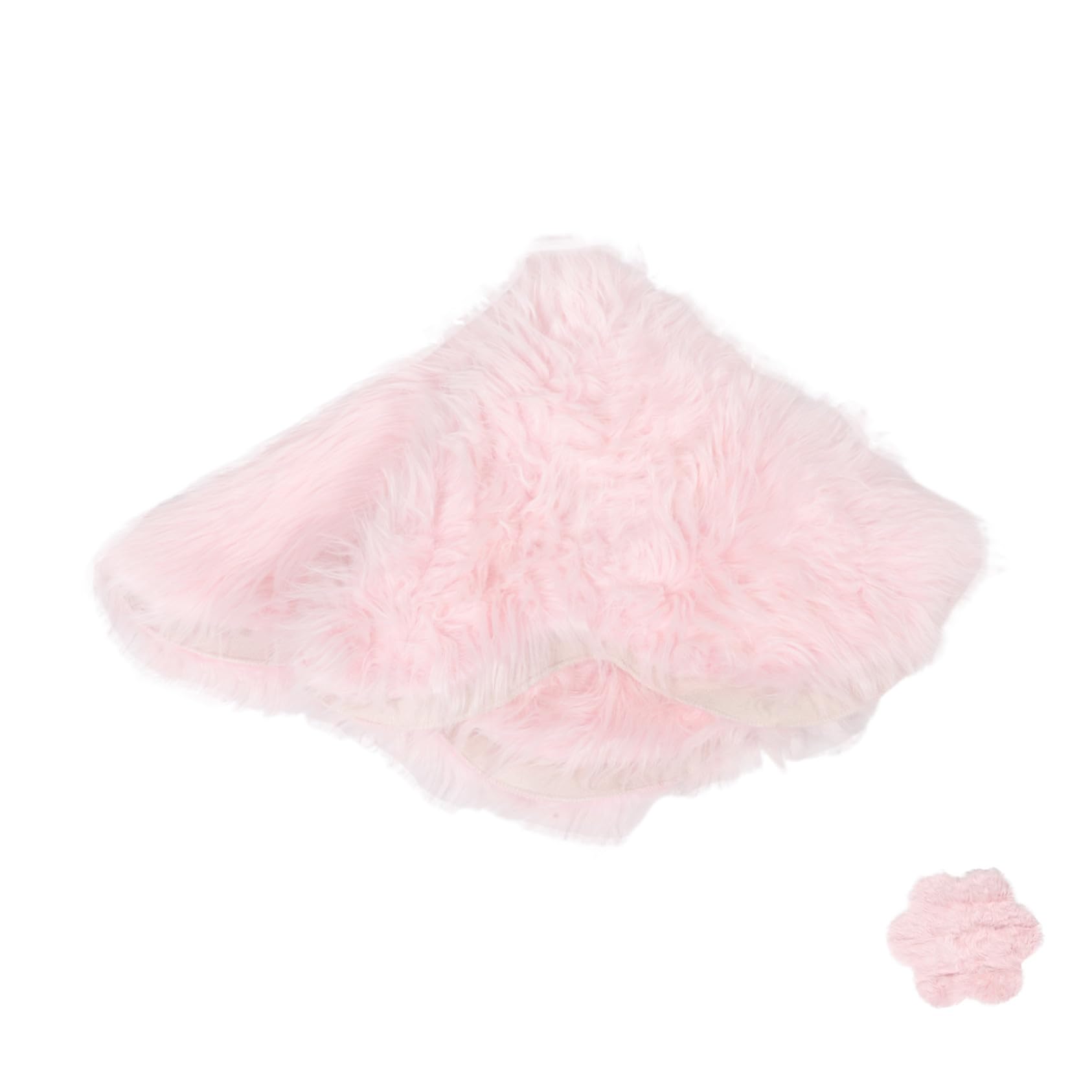 Tapis de chambre forme de pétale rose doux lit