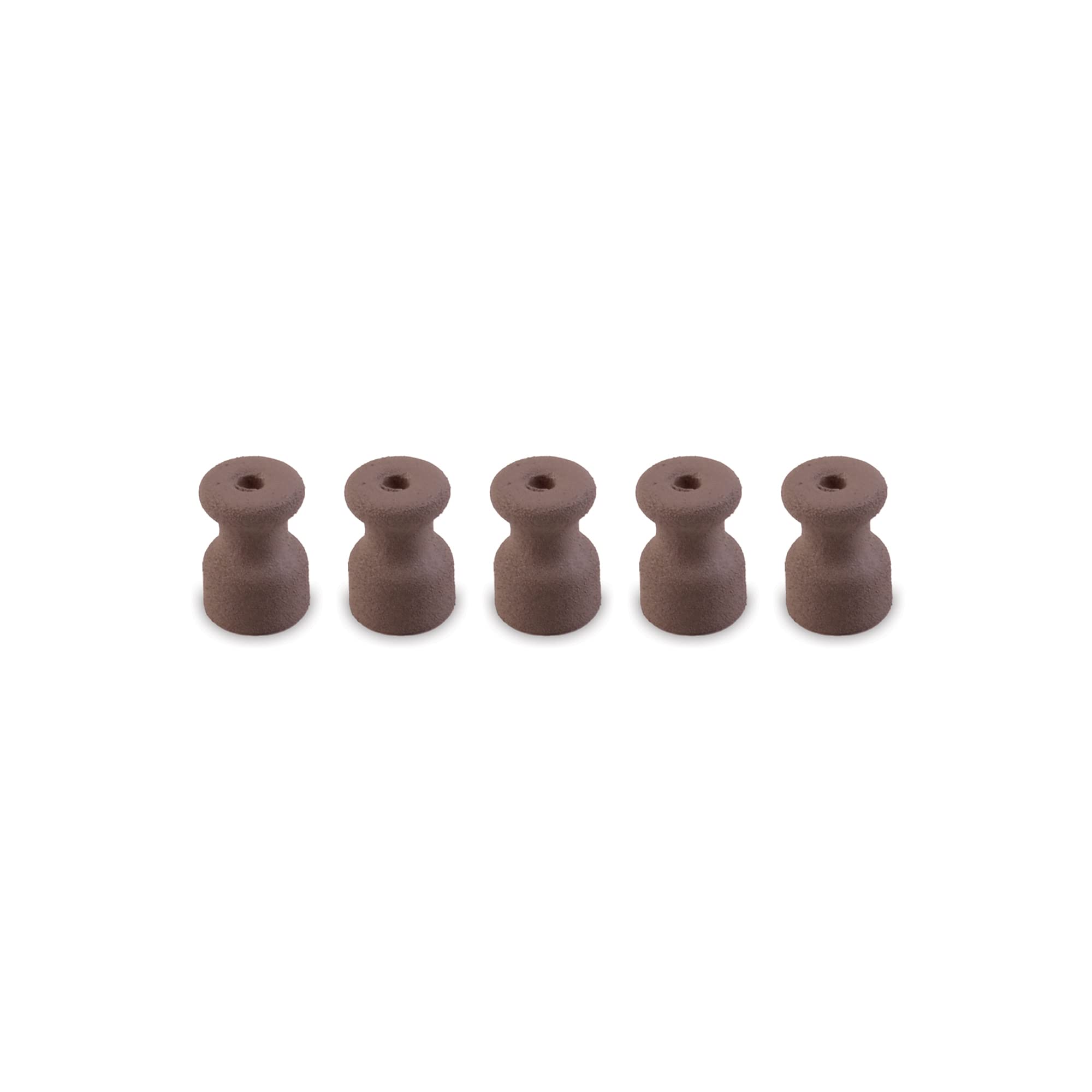Amarcords - Cable clamp with screws and plugs. 5 vintage colored porcelain insulators for color wall braid cable installations KAKI