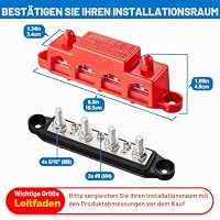 Spurtar Sammelschiene Busbar Verteilerblock 4x M8 3x M4 Schraubklemmen – Ansicht 2