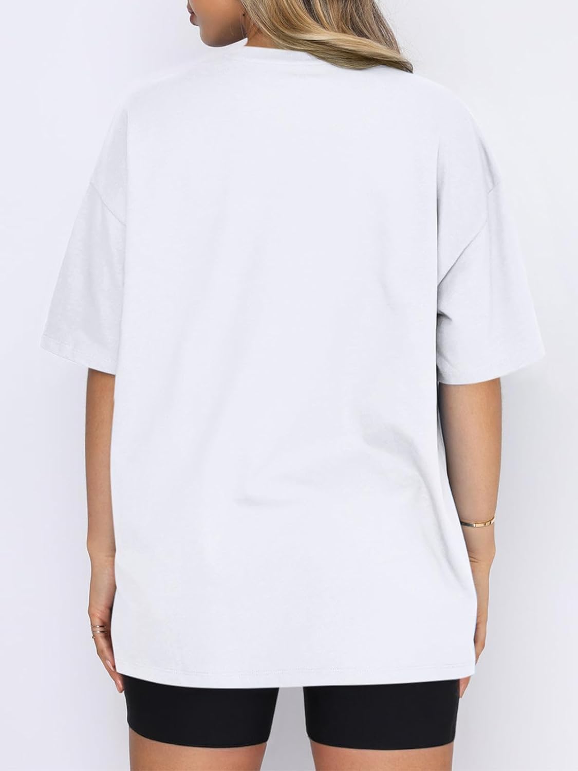 REORIA Womens Oversized Summer T Shirt Short Sleeve Crewneck Workout Top Plus Size Casual Tee 2025 - Image 4