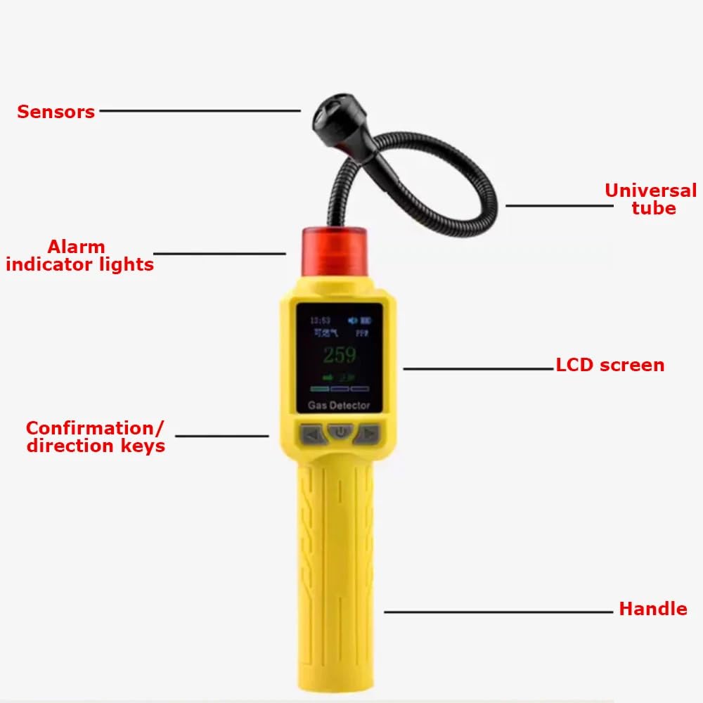 Detector Portátil de Fugas de Refrigerante para Aire Acondicionado Automotriz, Detección de Gases Combustibles, Freón, Halógeno y Gas Natural