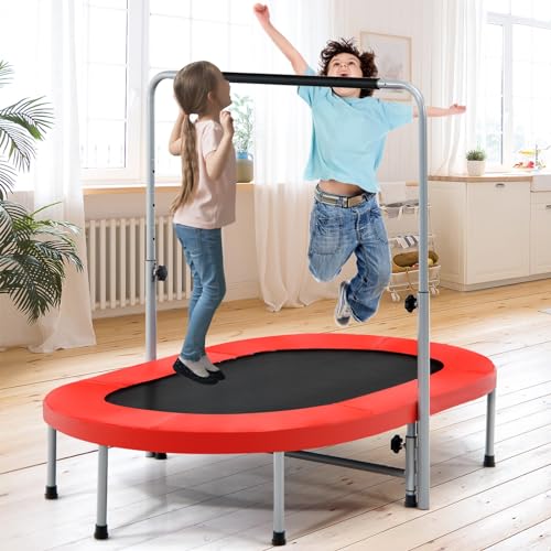 Ovales LIFEZEAL Trampolin für zwei Personen, faltbar und sicher
