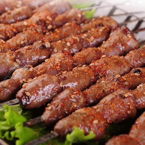 Brochetas de parrilla reutilizables planas para barbacoa lavables 6