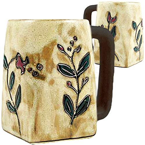 Taza Cuadrada Artesanal 12oz Wild Flowers miniatura 1