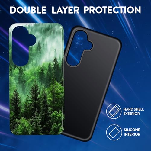 EFGWSDER for Galaxy A37 5G Case,Heavy Duty Shockproof Dual-Layer Phone Case with Drop Protection, Non-Slip Protective Cover for Samsung Galaxy A37 5G 6.7",Green Tree Forest - image 2