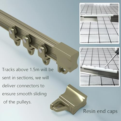 Rail de plafond flexible pour rideau de fenêtres d'angle et solutions de draperie 5m