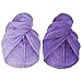 Turbie Twist 2-Pack Microfiber Hair Towel for Beauty, Travel, Gifting - Hair Wrap Turban for Straight, Wavy & Curly Hair - Premium Personal Care - Dark Purple & Light Purple