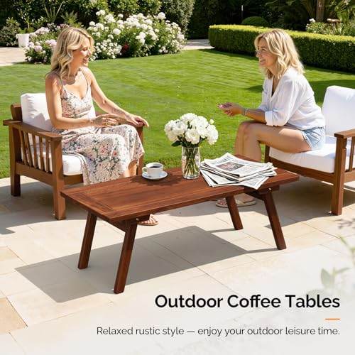 VINGLI Poplar Wood Outdoor Table