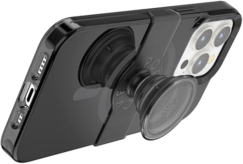 Miniatura 8 de PopSockets Funda negra para iPhone 12 y iPhone 12 Pro con agarre y deslizamiento para teléfono compatible con MagSafe