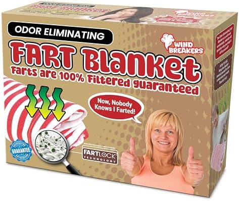 Fart Blanket – Wrap Your Real Present Inside a Funny Gag Gift Box...