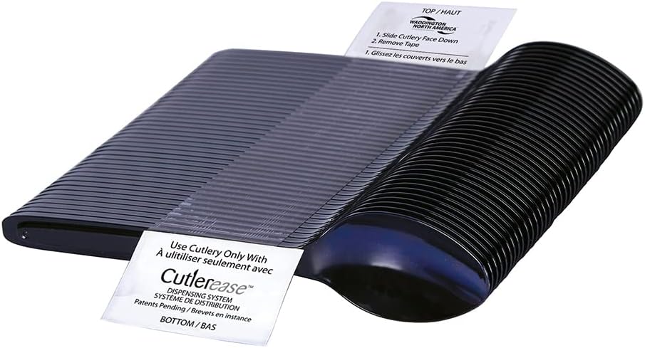 WNA Cutlerease Knife Dispenser Refills, Small, Black & Cutlerease Fork Dispenser Refills, Small, Black & Cutlerease Spoon Dispenser Refills, Small, Black