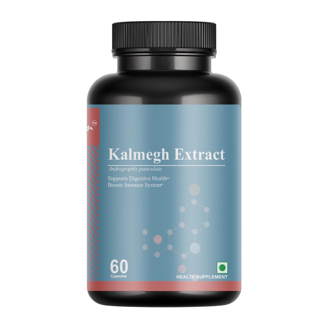 Kalmegh Extract 60 Veg Capsules | Andrographis Paniculata King of Bitters | Ayurvedic Liver Detox Support & Immunity Booster Supplement
