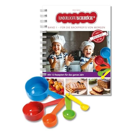 Becherküche Band 1 (2. Auflage 2020): Für die Backprofis von Morgen | Backset inklusive 5 bunten Messbechern zum Abmessen der Zutaten | Mit 15 leckeren Rezepten rund ums Jahr
