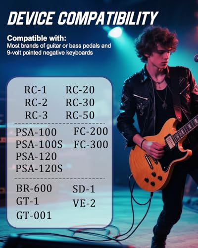9V Gitarre Pedal Netzteil Adapter für Boss PSA, 9V 1A Netzteile für Gitarren Effektpedal, Adapter Netzteil 9 V 1000 mA AC/DC für Effektpedal/Looper/Stompbox/einige Tastaturen