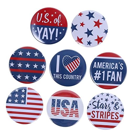 Toyvian 16 Pcs Badge Drapeau Américain Broche En Fer En Métal