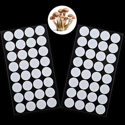 Image of Zonon 64 Pieces Synthetic Filter Paper Stickers 20 mm 0.3 mm Synthetic Filter Disc Tape Mushroom Applied Under Mason Jar for Mushroom Cultivation