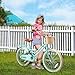 kaiwrxin 20 Inch Girls Bike, Single Speed Kids' Bicycles with Basket and Kickstand, Kids Beach Cruiser Bike for Girls, Adjustable Seat, Multiple Colors (Green)