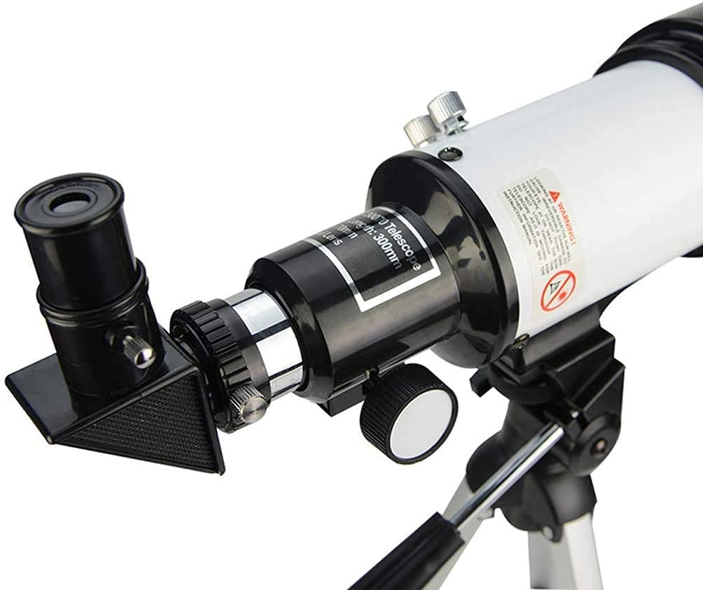 Telescopio de Viaje portátil para Adultos con Visor buscador, refracción astronómica con Montura AZ de 70 mm de Apertura y 300 mm, óptica de Vidrio Completamente recubierta