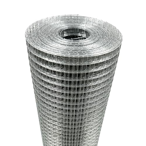 BOAOTX Wühlmausgitter 1m x 10m, Volierendraht Maschenweite 12,7 mm, Drahtgitter Feinmaschig Verzinkt, Maschendraht als Wühlmausgitter für Hochbeet Hasendraht Kaninchendraht Hasengitter Mäusegitter