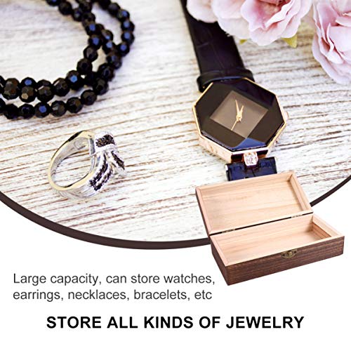Hemobllo Wooden Jewelry Box Vintage Memory Organizer Case Keepsake Treasure Box Decorative Wooden Chest For Jewelry Bracelet Gift Storage #TOP3