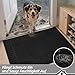 BEQHAUSE Türmatte Innen, super saugfähige Schmutzfangmatte, rutschfeste Maschinenwaschbare Fußmatte, Schmutzfänger Teppich für Hund, Eingang, Haustür, 60x90cm, Schwarz