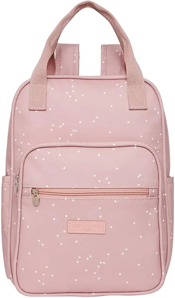 Mochila Maternidade Pirulitando Bolso Térmico Bolinhas Rose