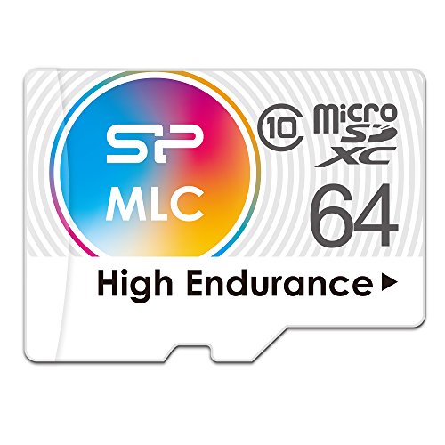 Silicon Power-64GB MLC High Endurance DashCam MicroSD with Adapter