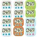 Kitchen Timer 12 Pack Small Digital Electronic Loud Alarm, Magnetic Backing, ON/OFF Switch, Minute Second Countdown, White, Green, Blue and Orange (12 pack)