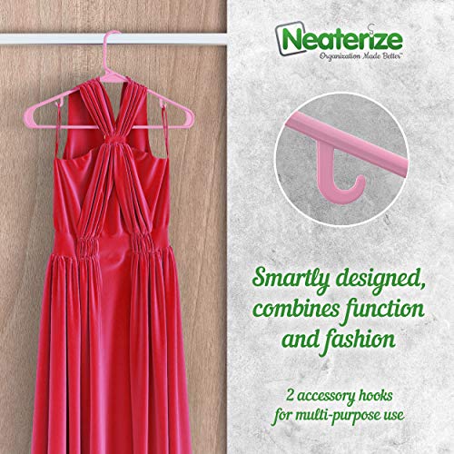 Plastic Clothes Hangers Heavy Duty - Durable Coat And Clothes Hangers - Lightweight Space Saving Laundry Hangers - Perfect Dorm Room Essentials For College Students Guys, Boys Or Girls - 40 Pack Pink #TOP3
