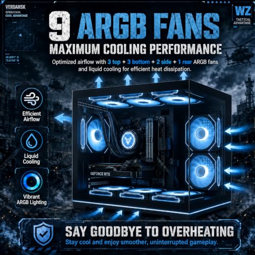 Image of Gaming PC Desktop Computer i7 11700F up to 4.9GHz, RTX 5050 8GB GDDR6