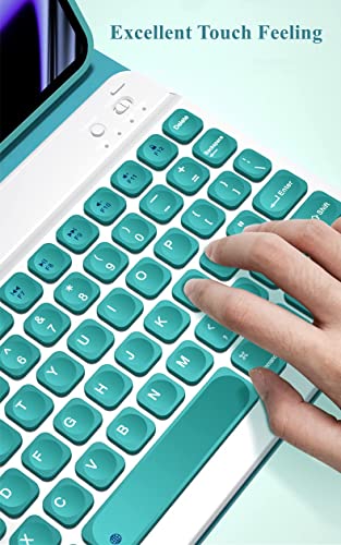 Anmengxinling Keyboard Case For Ipad 10Th Generation 2022, Magnetic Detachable Wireless Keyboard With Pencil Holder For 10.9 Inch Ipad 10 2022 Release A2696 A2757 A2777 (Mint Green) #TOP1