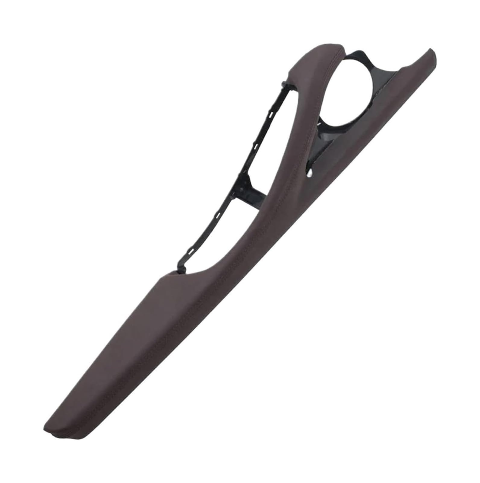 FANGZIQF Inner Door Pull Handles Interior Door Armrest Leather Outer Frame for 5 Series F10 F11 F18 520 523 525 528 530 535 2010-2017 LHD RHD(Moka,LHD)