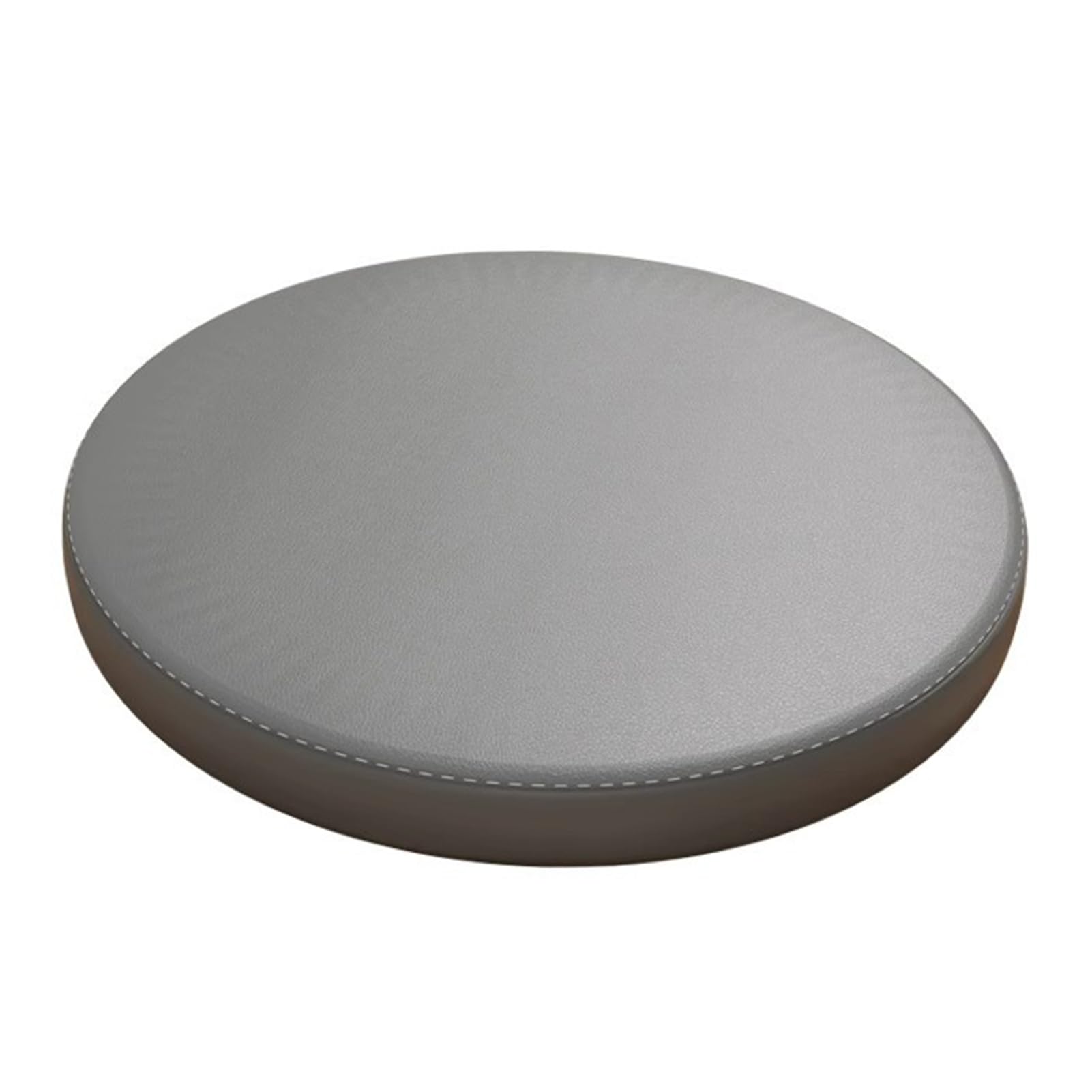 HLXHG Chair Cushion Round Outdoor 30cm 40cm 45cm, Waterproof Leather Non-Slip Round Seat Cushion, Removable Soft Memory Foam Seat Pad for Garden Kitchen Dining Room Chair,Light Grey,30cm