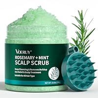 Kopfhautpeeling,Rosmarin-Kopfhautpeeling-Shampoo, 2-in-1-Kopfhautbehandlung mit Minzöl, Haarbehandlung zur Klärung und Entfernung von Ablagerungen mit Silikon-Kopfhautmassagegerät, 10,6 oz/300 g