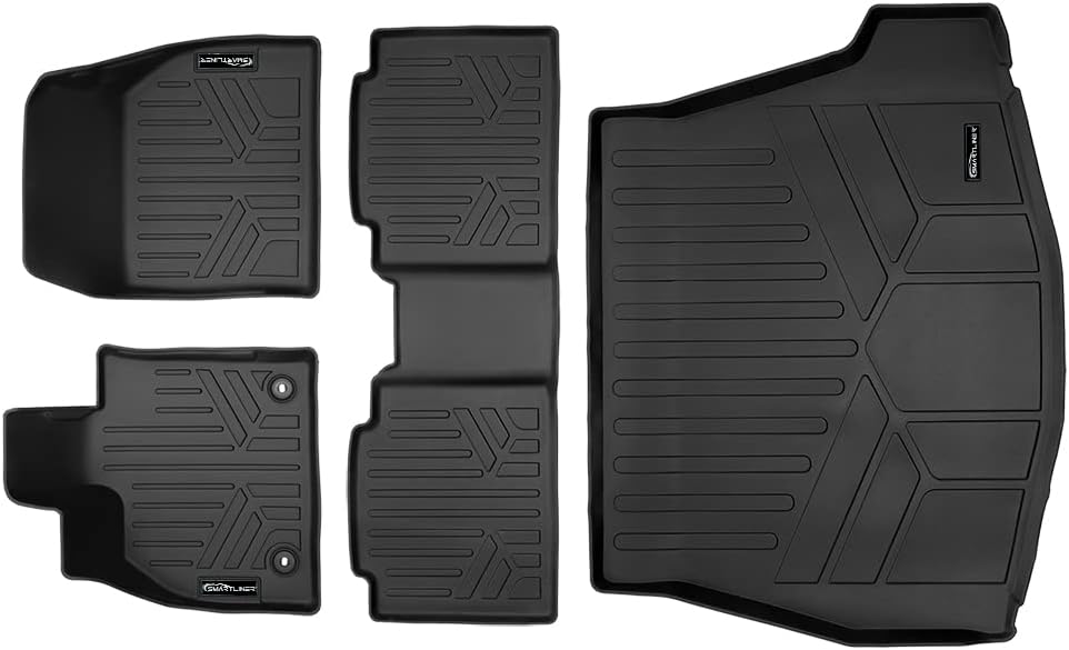 SMARTLINER All Weather Protection Custom Fit 2 Row Floor Mats and Cargo Liner Set Compatible with 2023-2025 Subaru Solterra EV