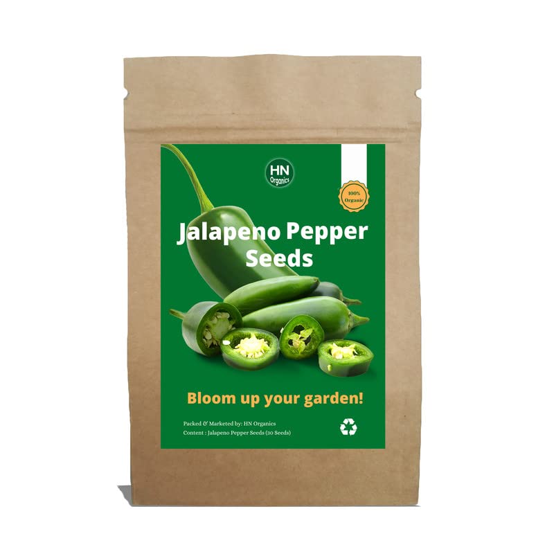 HN Organics Jalapeno Seeds (5g) 30 Seeds | Pepper/Chilli Seeds | Vegetable Seeds | Seeds for Growing in Outdoor Home Kitchen Garden (B0BM9V7LCJ) Amazon Price History, Amazon Price Tracker