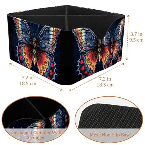 Porte-stylos rectangulaire papillon à 2 compartiments pour bureau - 4