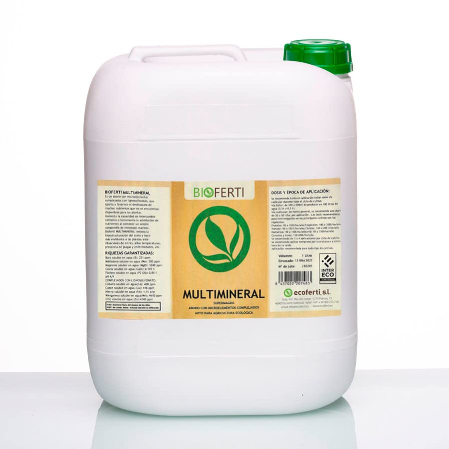 MULTIMINERAL. ABONO CON MICROELEMENTOS COMPLEJADOS. FERTILIZANTE ECOLÓGICO (20 LITROS)