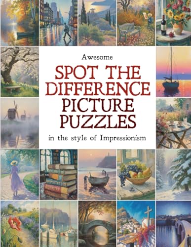 Awesome Spot the Difference Picture Puzzles in the style of
