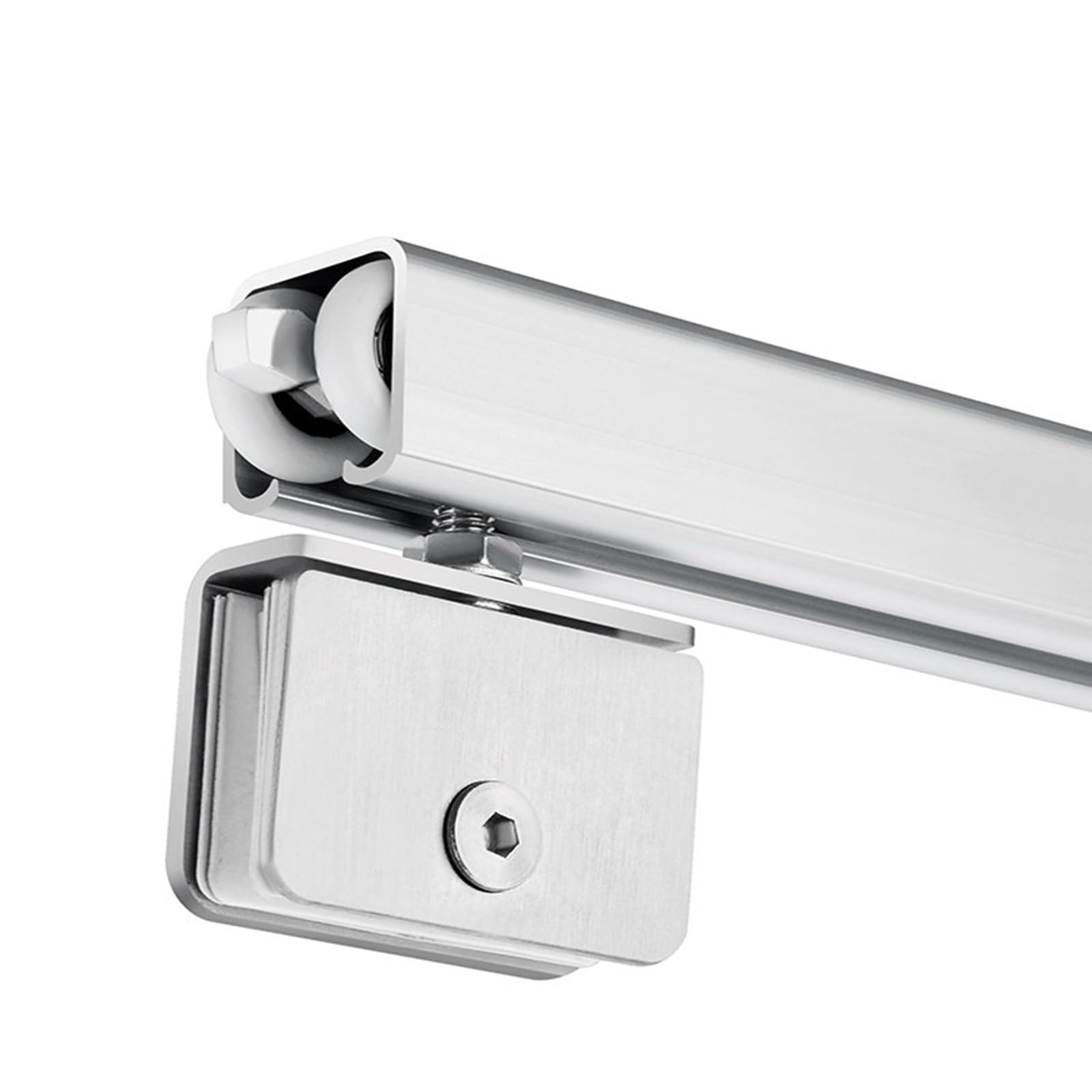Système de porte coulissante à suspension supérieure en verre haut de gamme