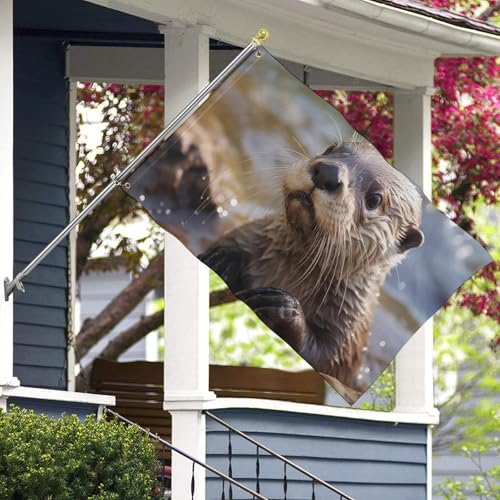 Drapeau de loutre de qualité supérieure double face pour extérieur