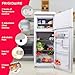 Frigidaire EFR756, 2 Door Apartment Size RETRO Refrigerator with Top Freezer, Chrome Handles, 7.5 cu ft