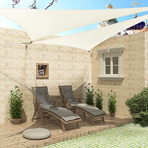 Toldo vela triangular resistente de HDPE denso para protección solar duradera 6