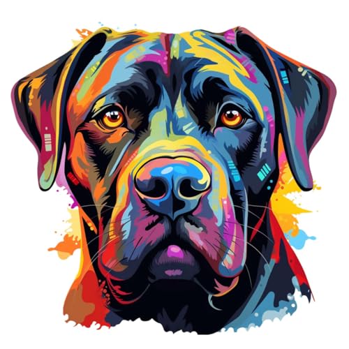 Designer Aufkleber/Sticker/Wandaufkleber/Decal/Fotosticker/Dekoration Vinyl - XL- bunt - Hund Cane Corso Italien 01