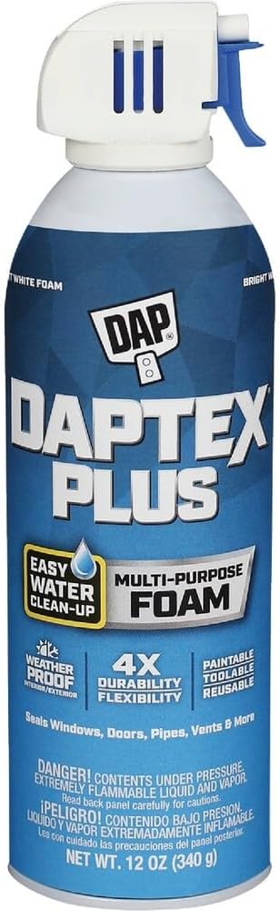DAPtex Plus Multi-Purpose Latex Foam Sealant, White, 12 Oz (7079818836)